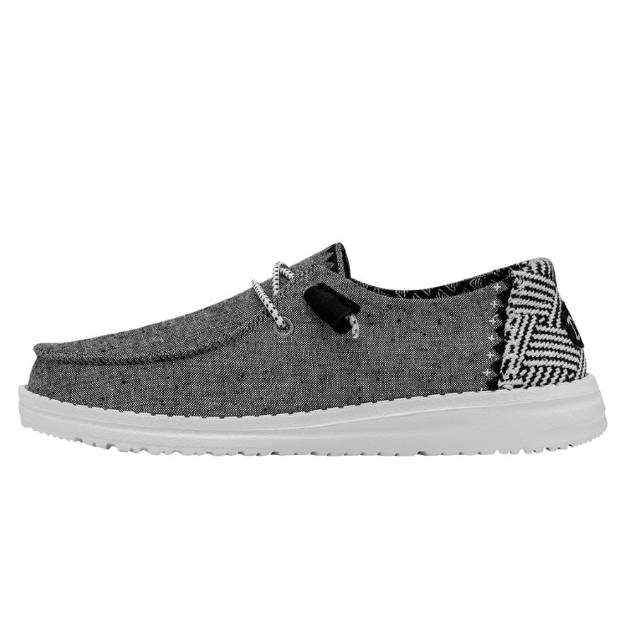 Breathable Chambray Woven Shoes for Women | Wendy Onyx