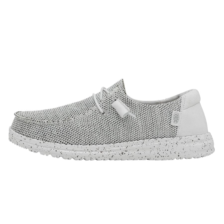Wendy Sox Comfortable Slip-On Shoes for Travel | HEYDUDE Stone White