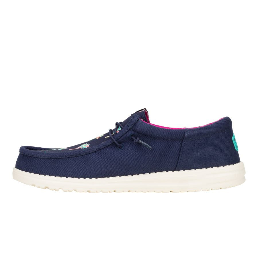 Comfy Cotton Slip-On Shoes with Palm Print | Wally Funk Party Palm