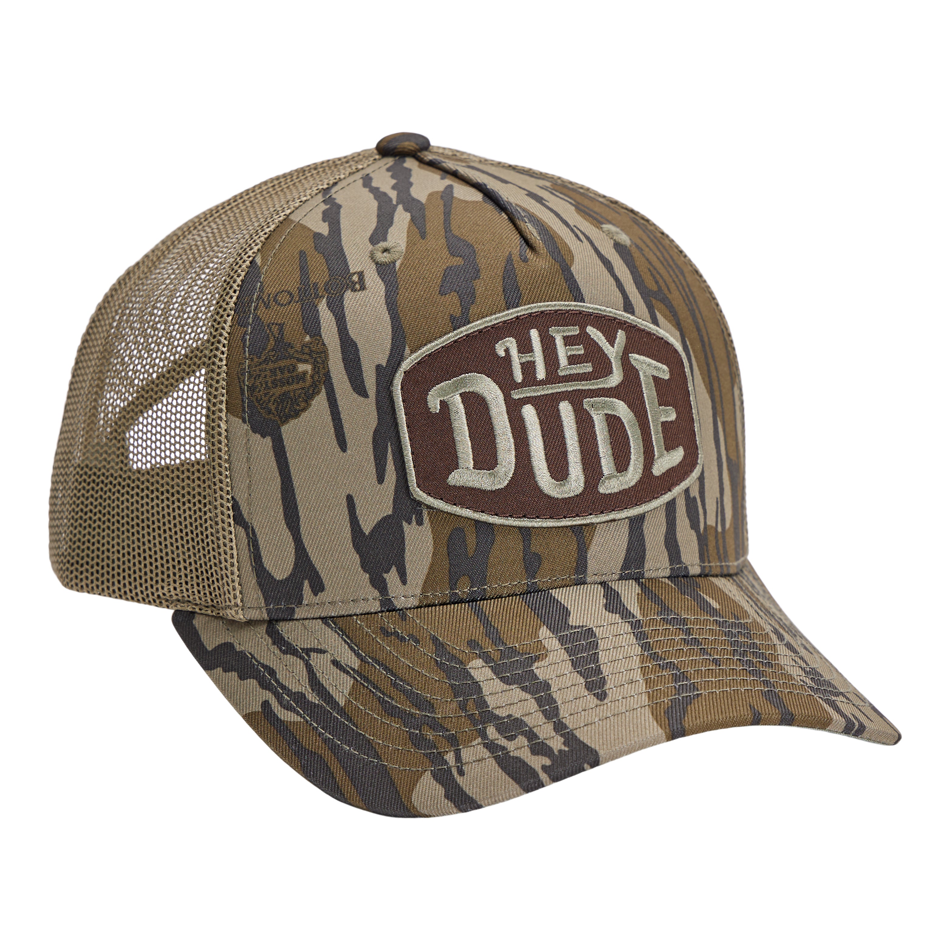 Adjustable Camo Trucker Hat with Snapback Closure | Buckle Bottomland