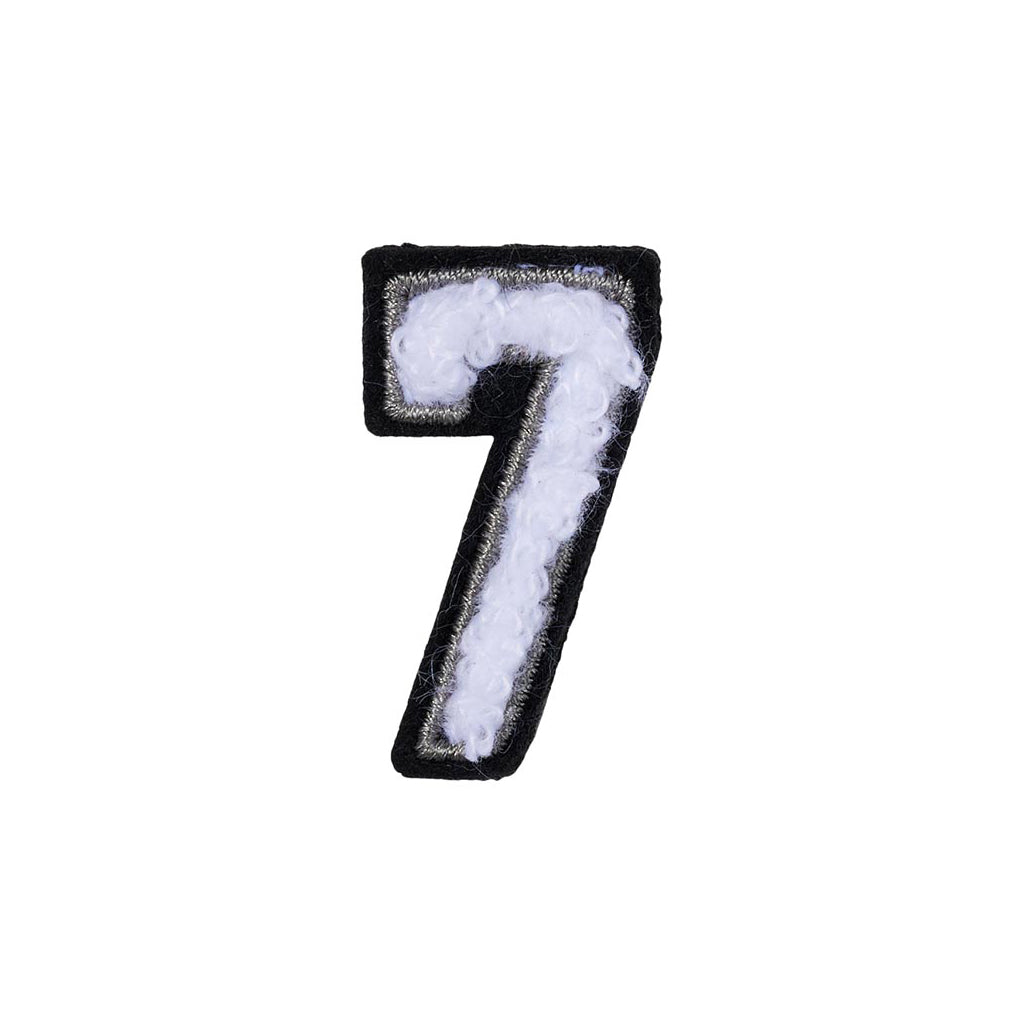 Peel & Stick Woven Shoe Patch - Number 7 Black/White