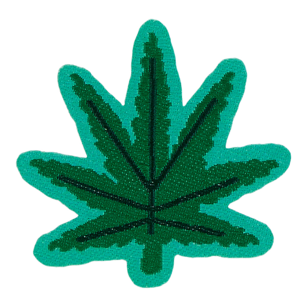 Hemp Leaf Patch - Woven & Peel-Stick | Hemp Green