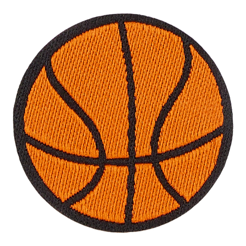 Basketball Patch 30mm - Peel & Stick Woven Orange | Sports Spirit