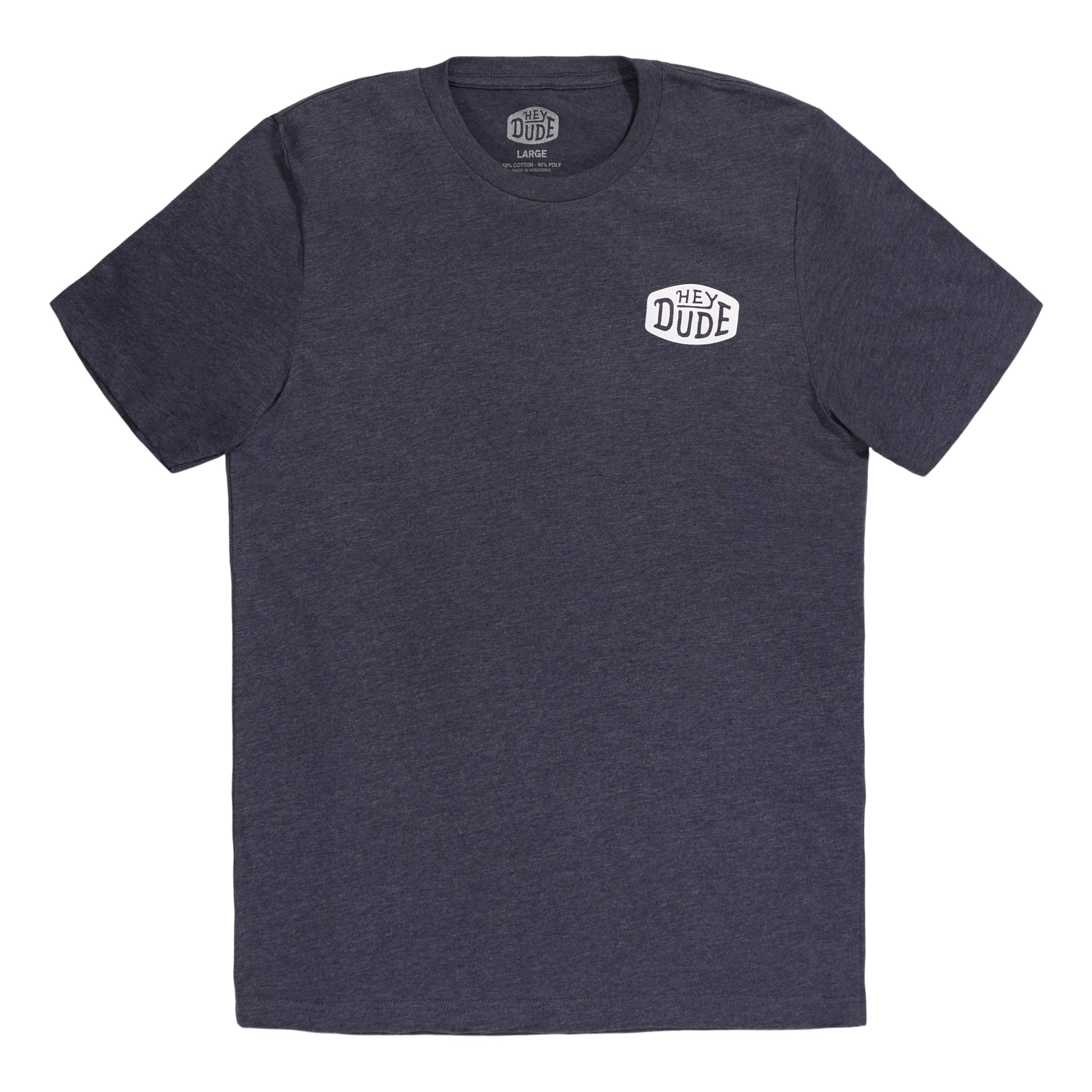 Ultra-Soft Heather-Knit Crewneck Tee with Buckle Logo | HEYDUDE