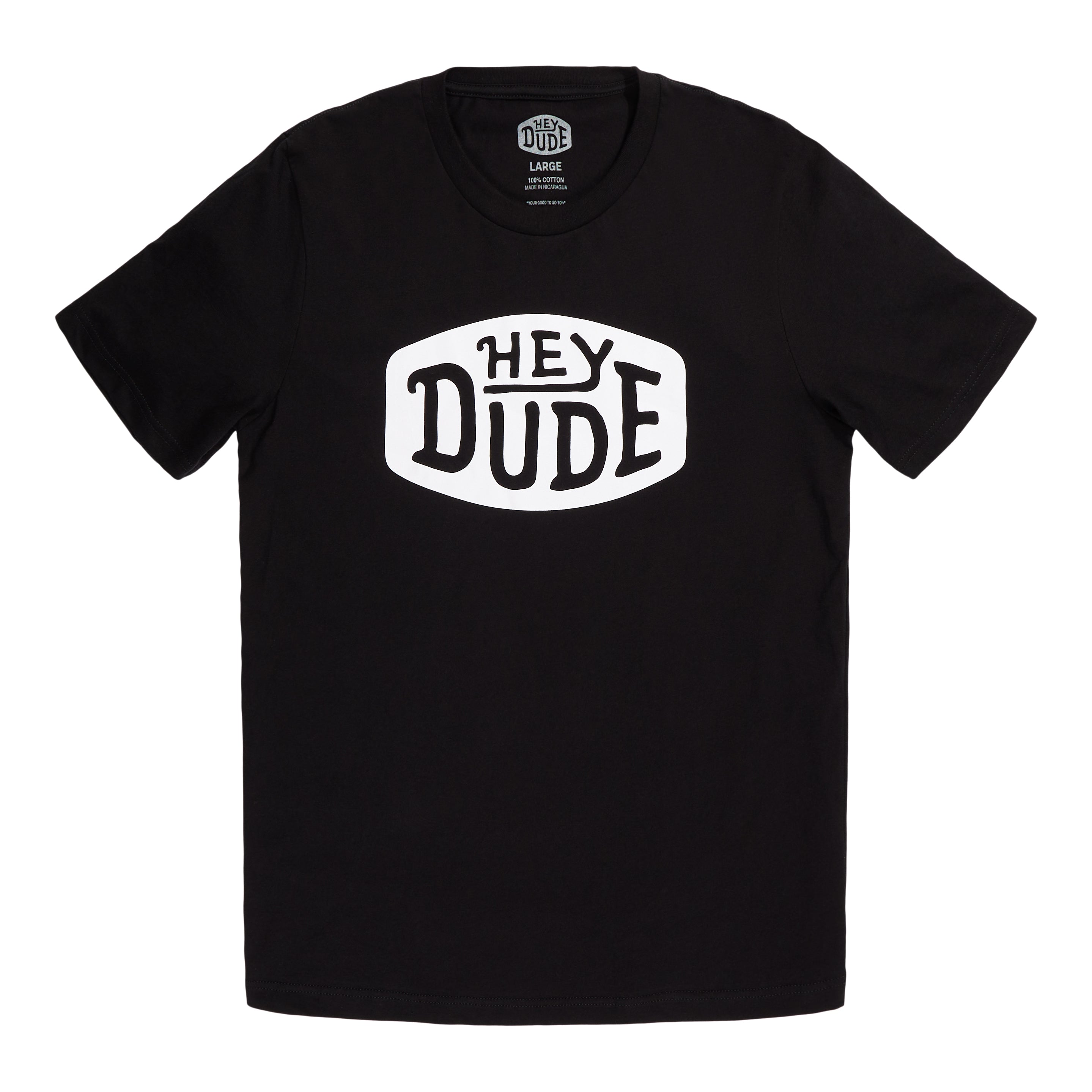 Ultra-Soft Heather-Knit Crewneck Tee with Buckle Logo | Go To Chest
