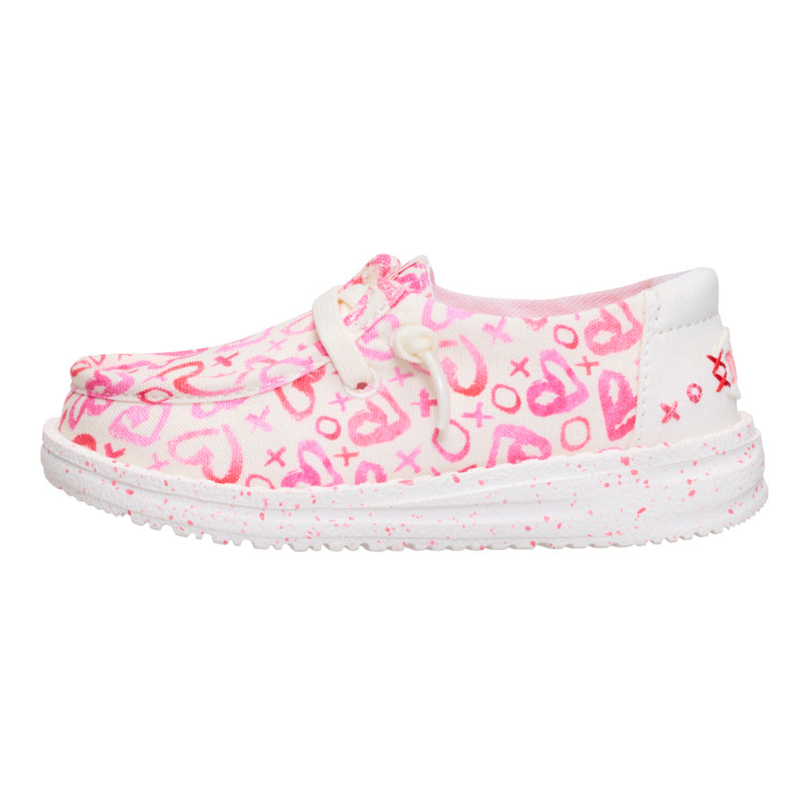 Pink & White Toddler Slip-On Shoes for Girls | Wendy Galentines Day