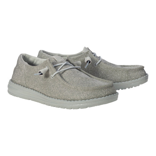 Glitter Holiday Sneakers with Elastic Laces & Removable Insole | Wendy Funk