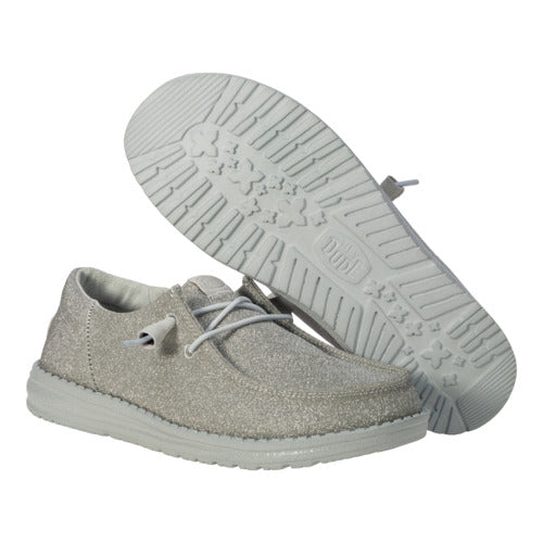 Glitter Holiday Sneakers with Elastic Laces & Removable Insole | Wendy Funk
