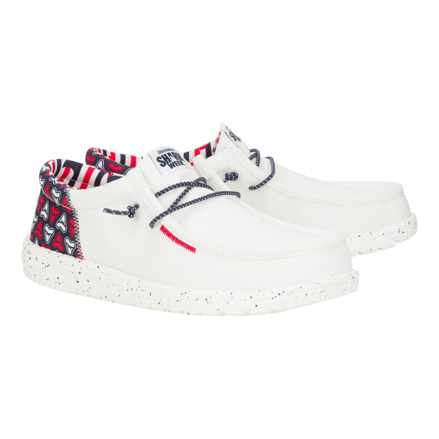 Slip-On Shark Week Shoes with Flex & Fold Technology | Wally Funk