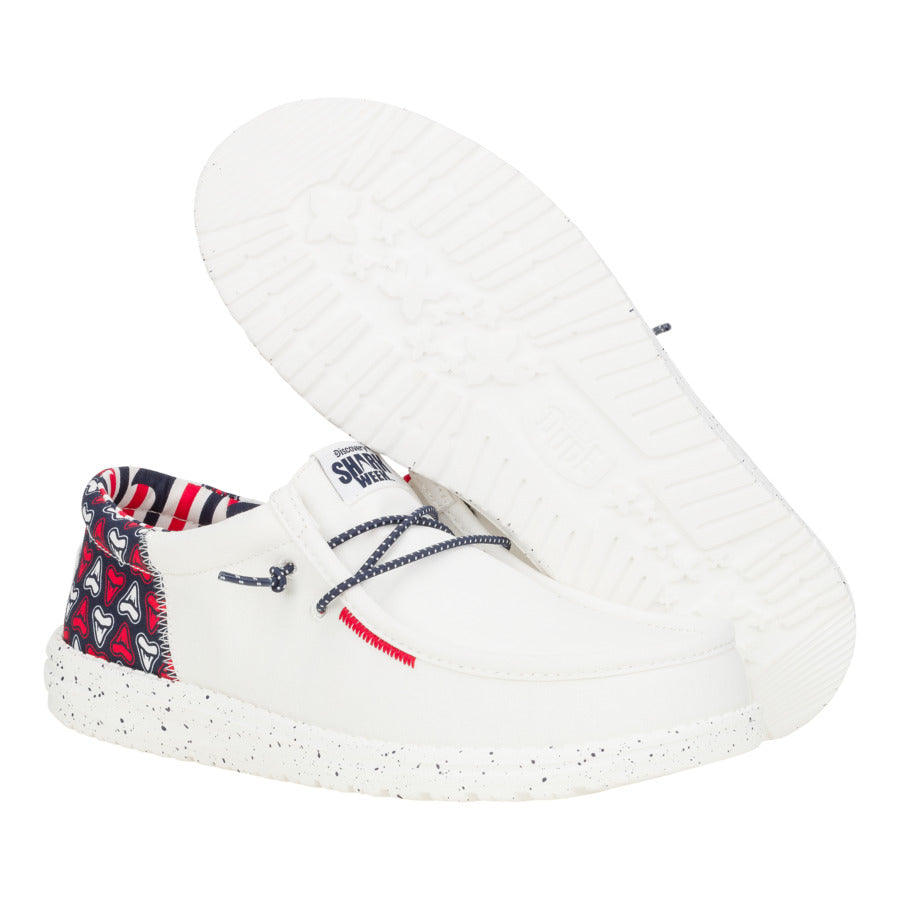Slip-On Shark Week Shoes with Flex & Fold Technology | Wally Funk
