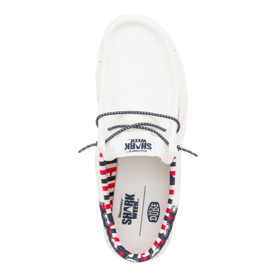 Slip-On Shark Week Shoes with Flex & Fold Technology | Wally Funk