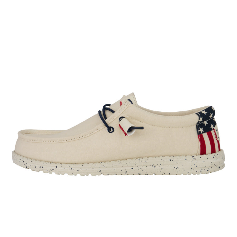 Comfortable Off-White Casual Shoes with Easy-On Laces | Wally Americana