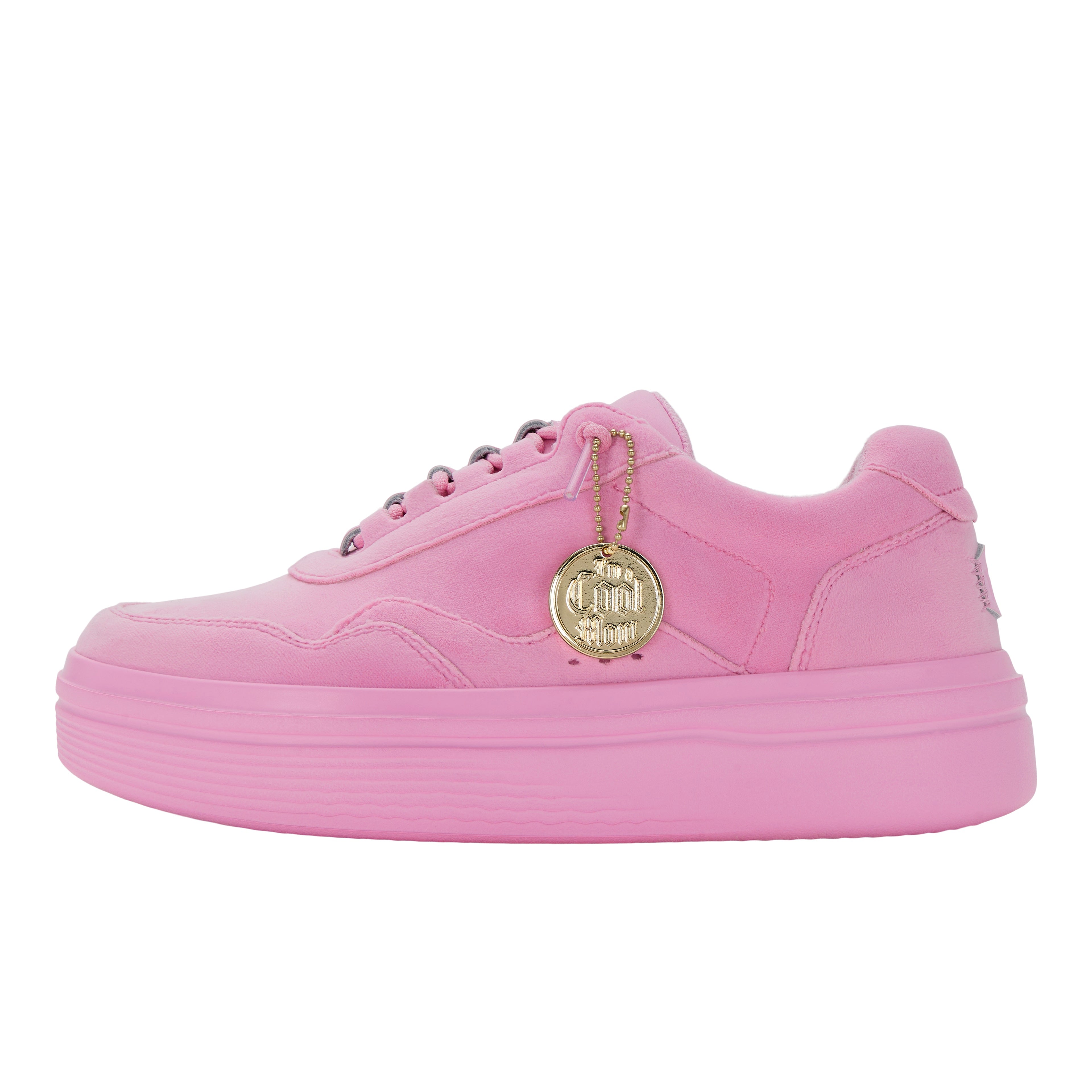 Pink Velour Platform Sneakers with Stretch Laces | Hudson Lift Mean Girls