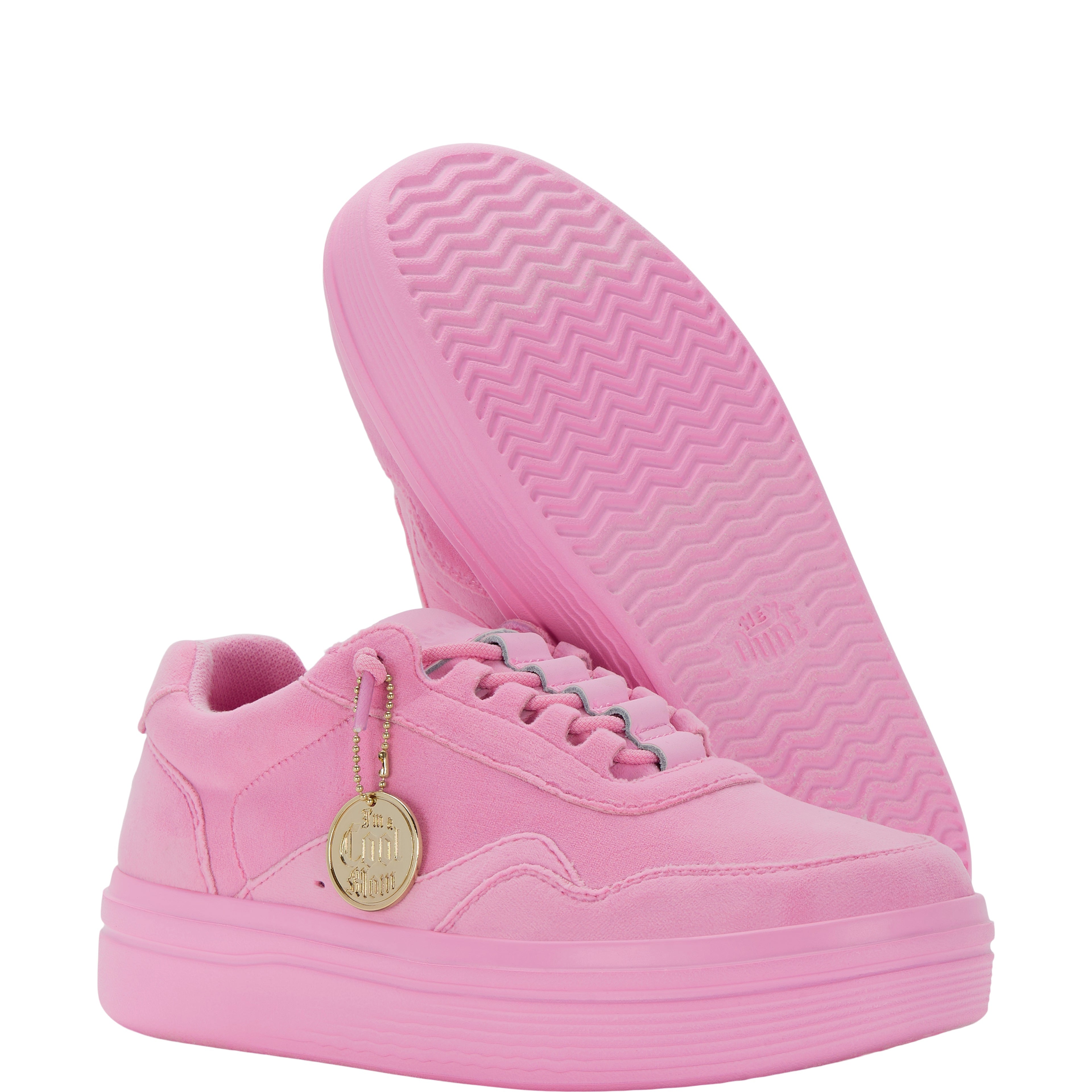 Pink Velour Platform Sneakers with Stretch Laces | Hudson Lift Mean Girls
