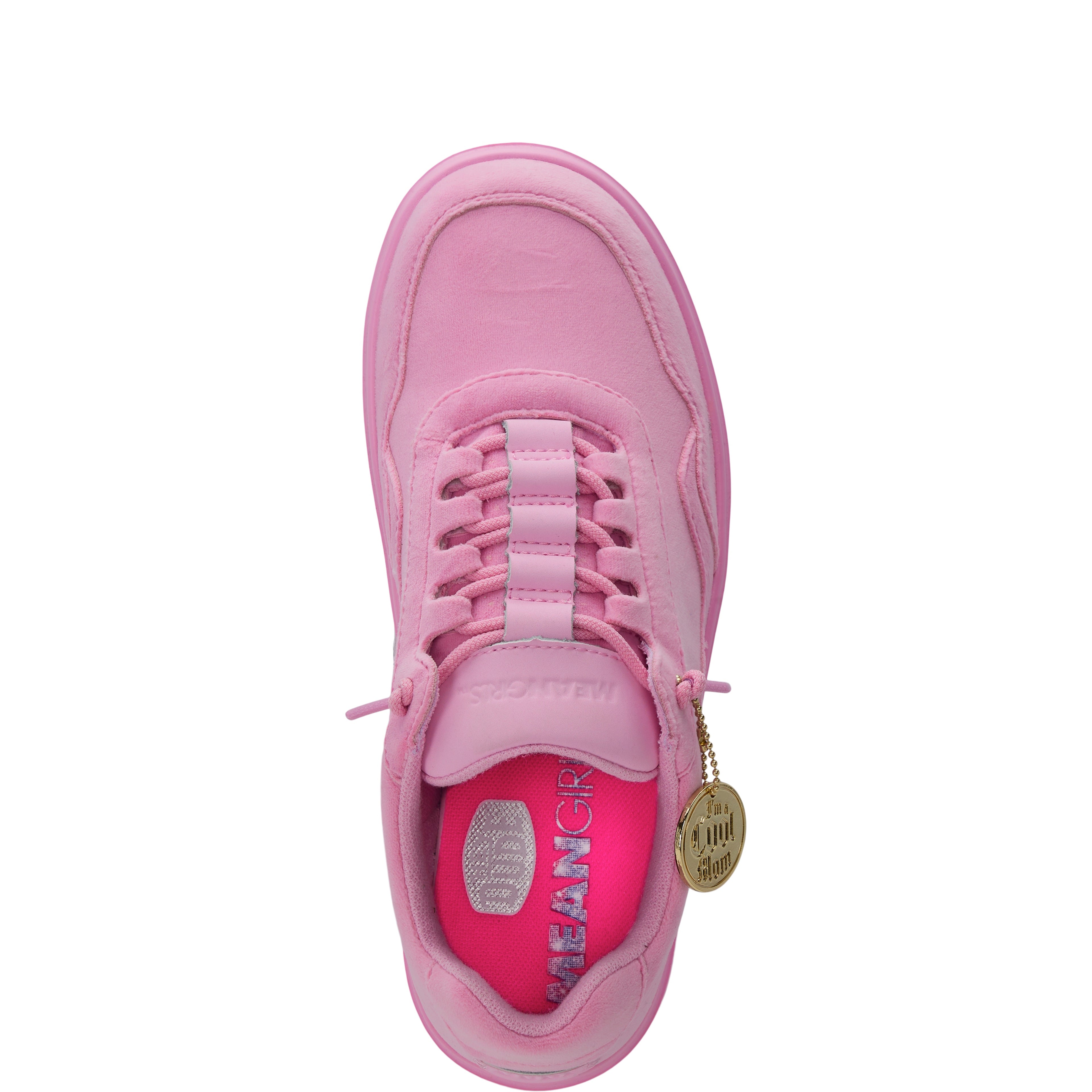 Pink Velour Platform Sneakers with Stretch Laces | Hudson Lift Mean Girls