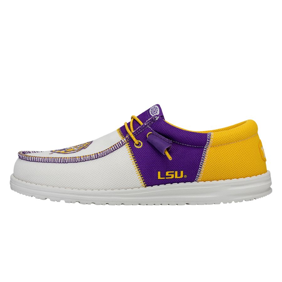 Men's Wally Tri Slip-On Shoes for LSU Fans | HEYDUDE Comfort