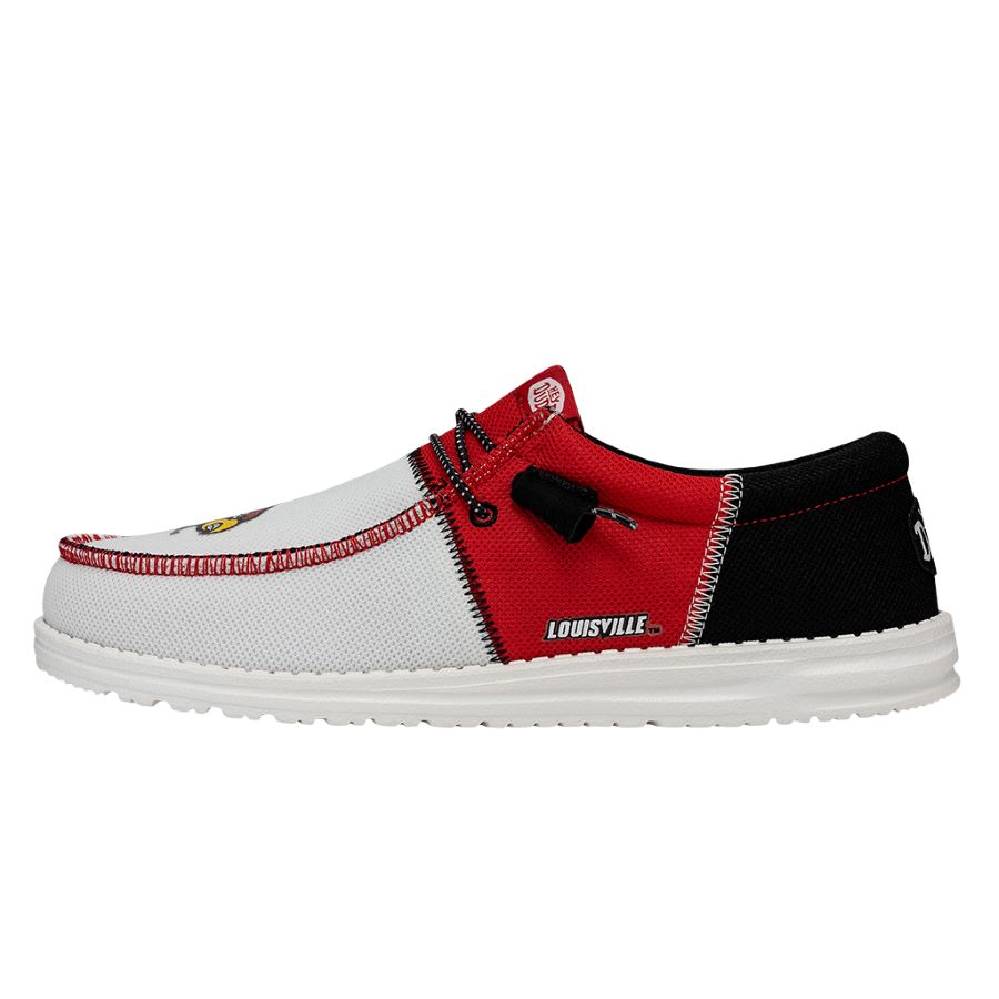 Men's Wally Tri Slip-On Shoes for Louisville Cardinals Fans | HEYDUDE