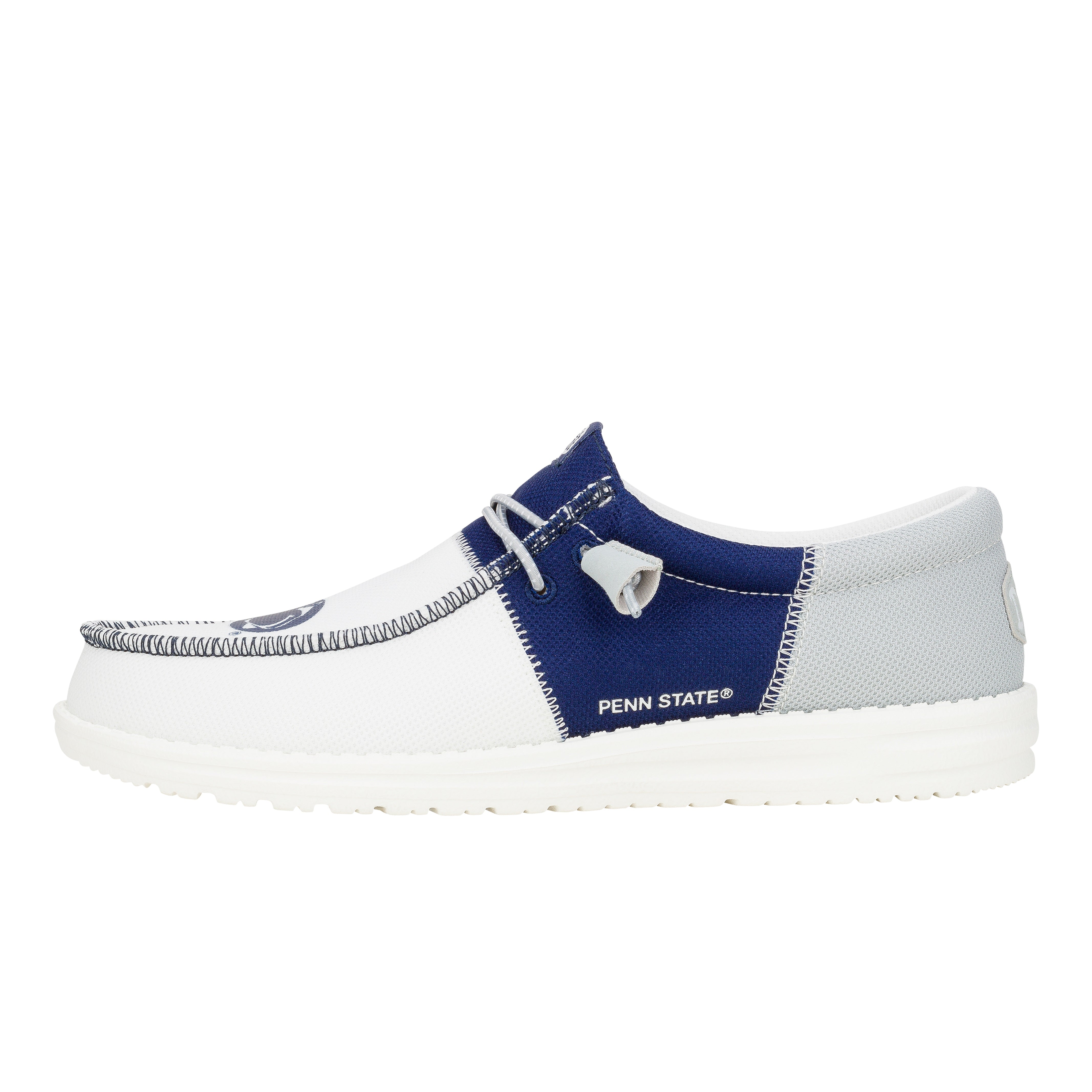 Men's HEYDUDE Wally Tri Slip-On Shoes - Penn State Navy/Grey