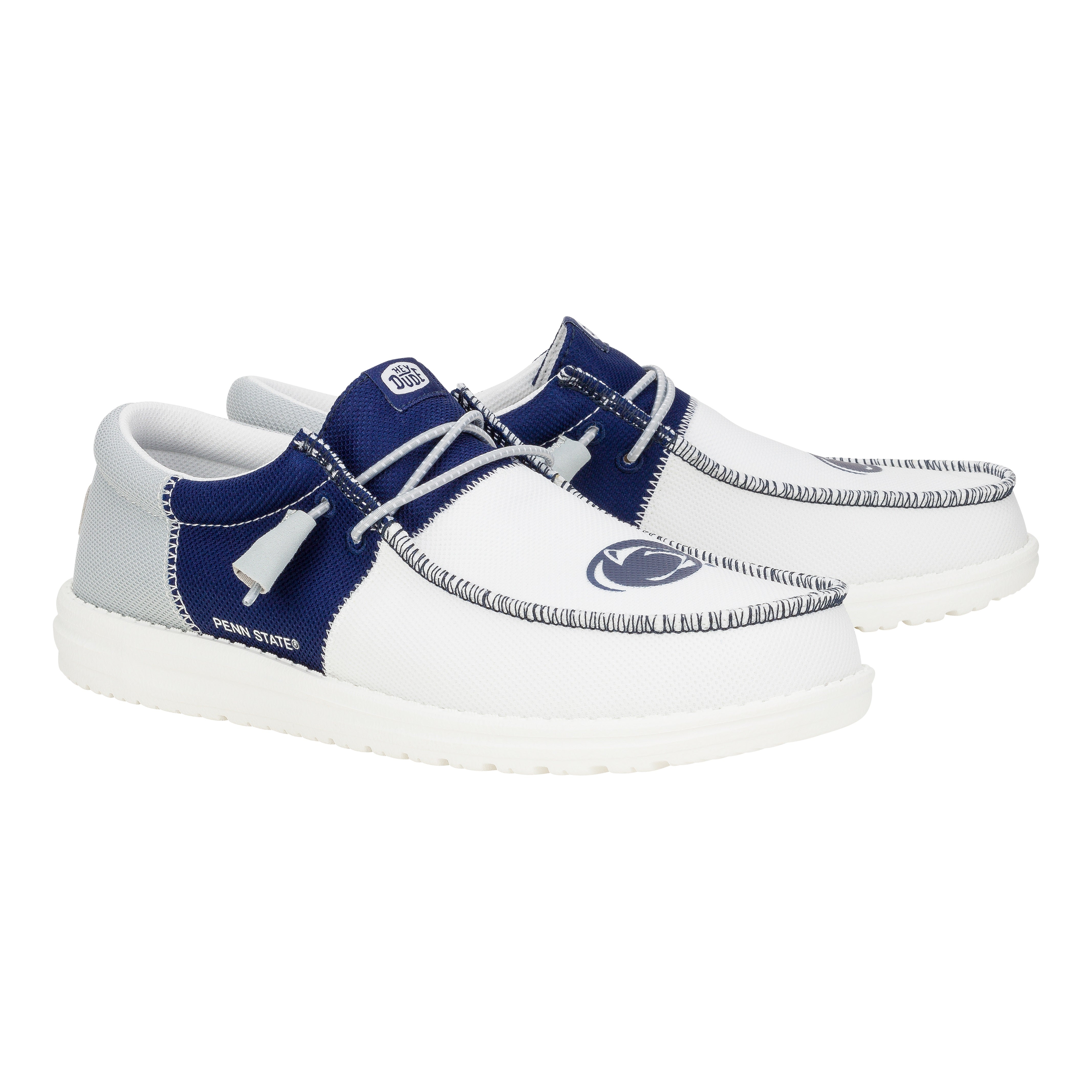 Men's HEYDUDE Wally Tri Slip-On Shoes - Penn State Navy/Grey