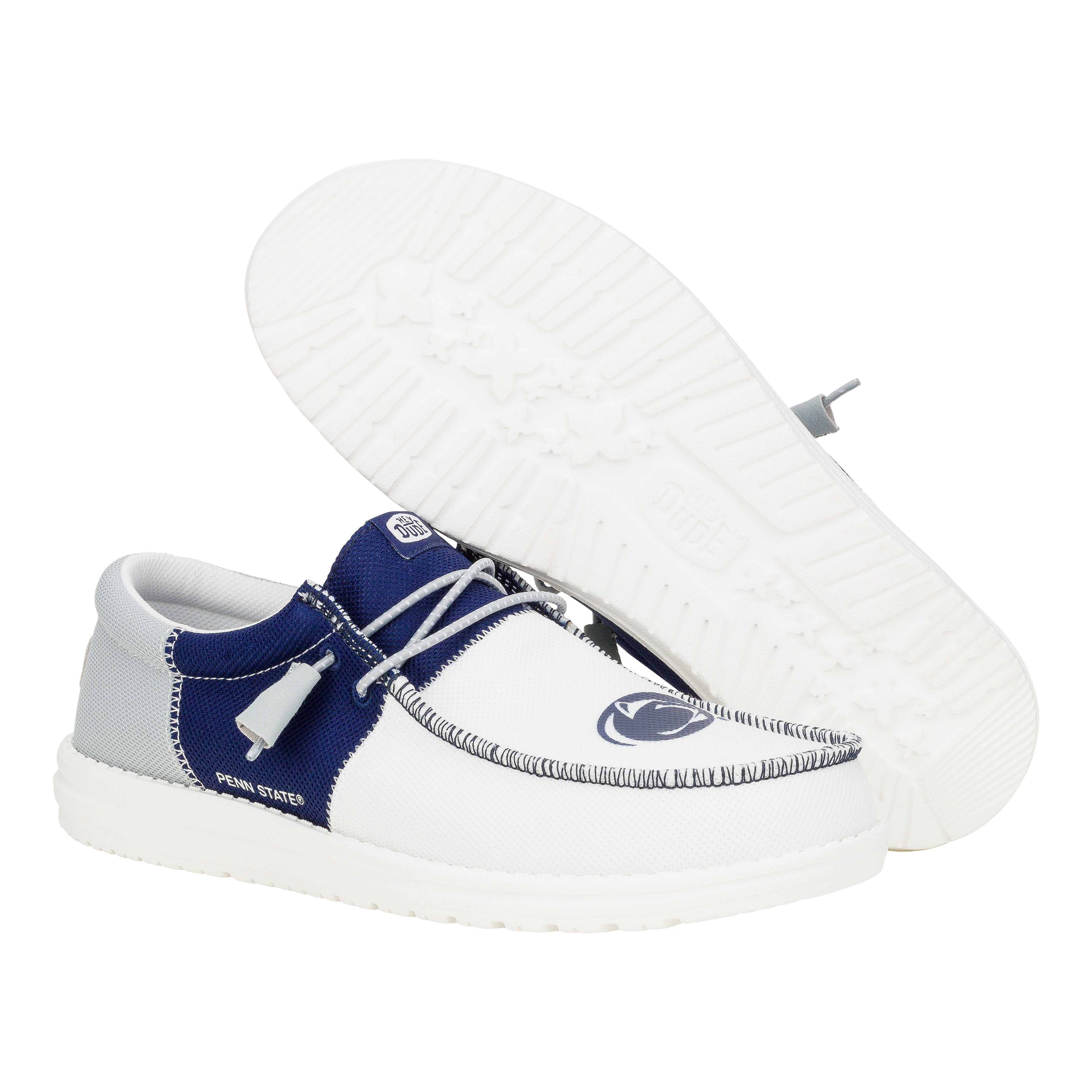 Men's HEYDUDE Wally Tri Slip-On Shoes - Penn State Navy/Grey