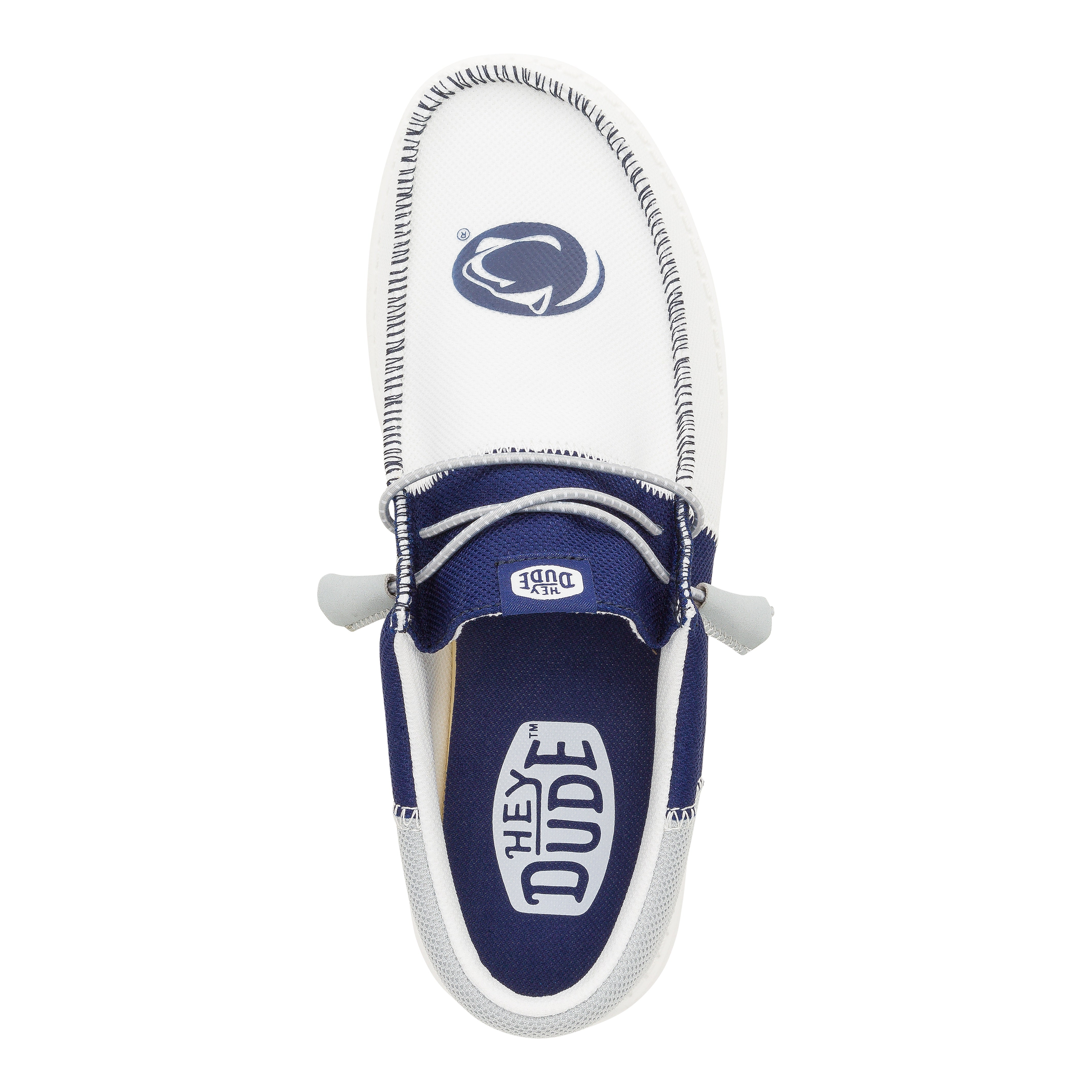 Men's HEYDUDE Wally Tri Slip-On Shoes - Penn State Navy/Grey