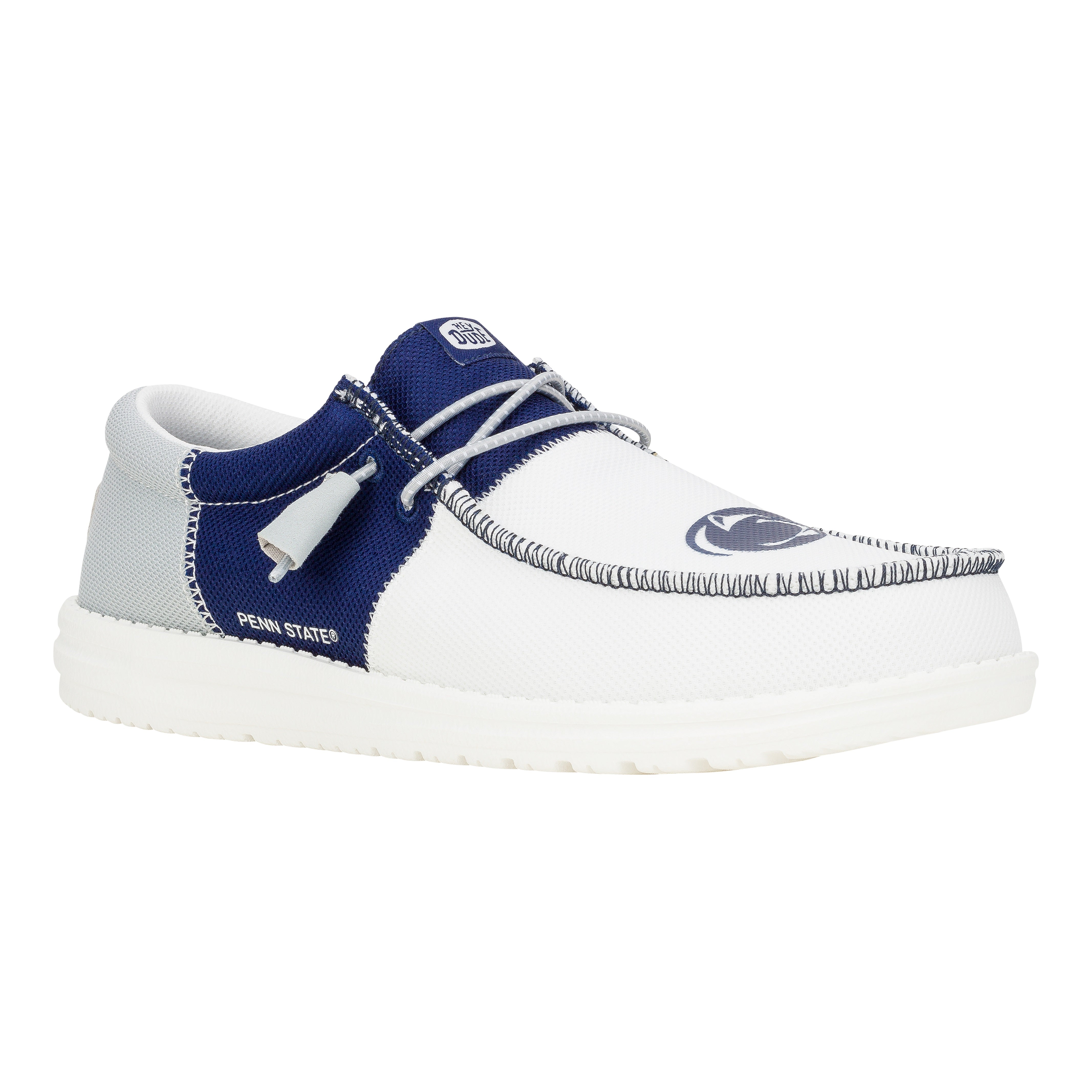 Men's HEYDUDE Wally Tri Slip-On Shoes - Penn State Navy/Grey
