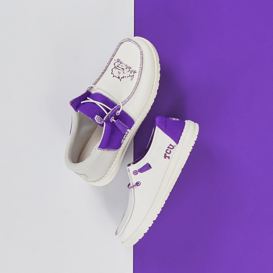 Men's Wally Tri Slip-On Shoes for TCU Fans | HEYDUDE Comfort