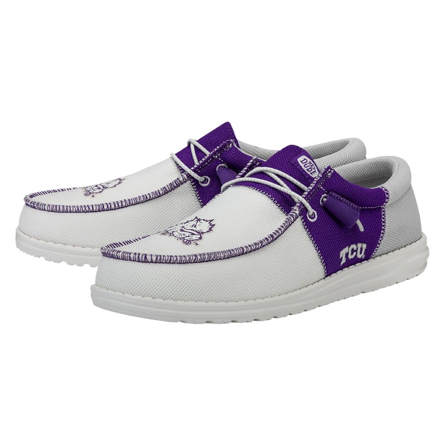 Men's Wally Tri Slip-On Shoes for TCU Fans | HEYDUDE Comfort