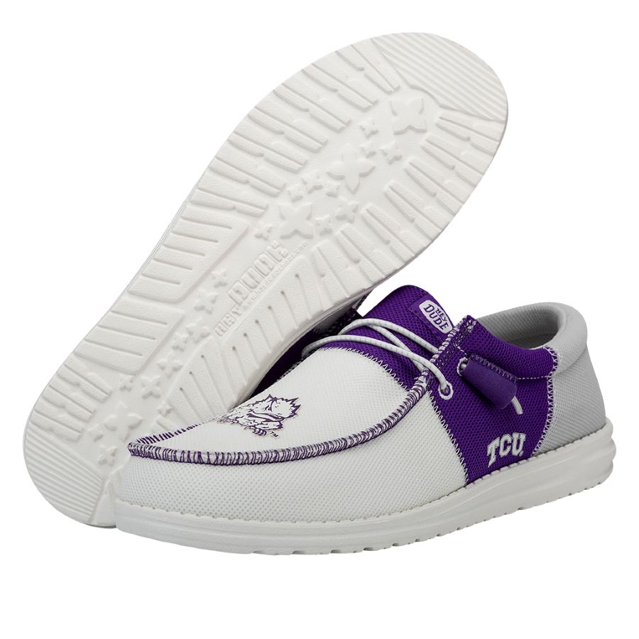 Men's Wally Tri Slip-On Shoes for TCU Fans | HEYDUDE Comfort