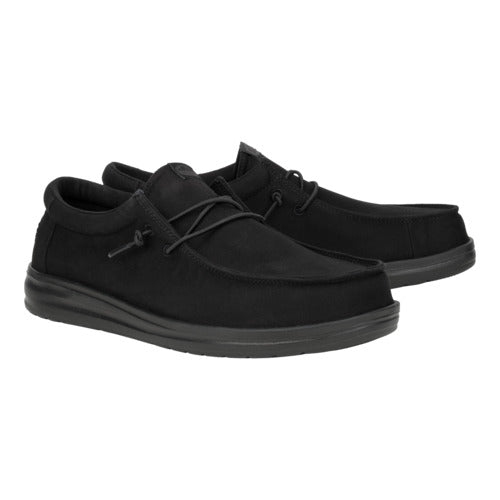 Wide Fit Canvas Work Shoes for Men | Wendy X Triple Black