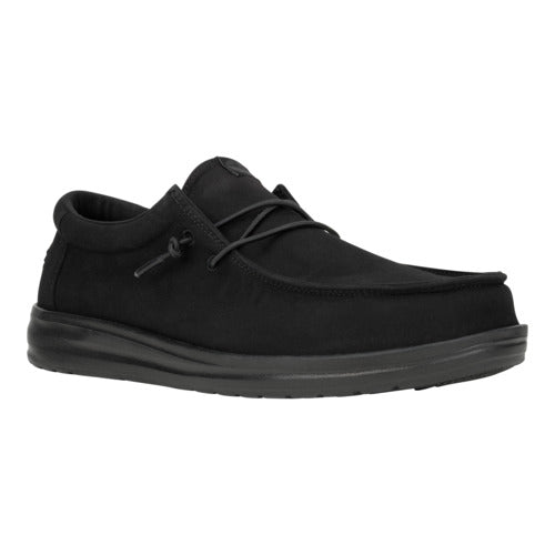 Wide Fit Canvas Work Shoes for Men | Wendy X Triple Black