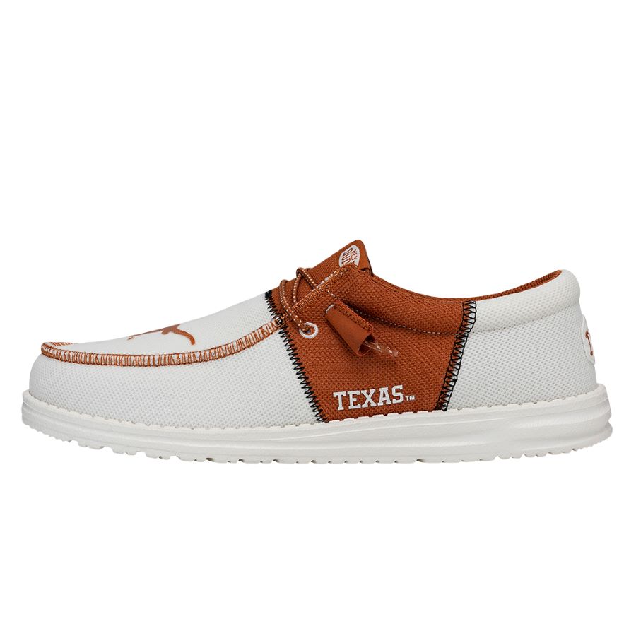 Men's HEYDUDE Wally Tri Slip-On Shoes for Texas Longhorns Fans | Burnt Orange