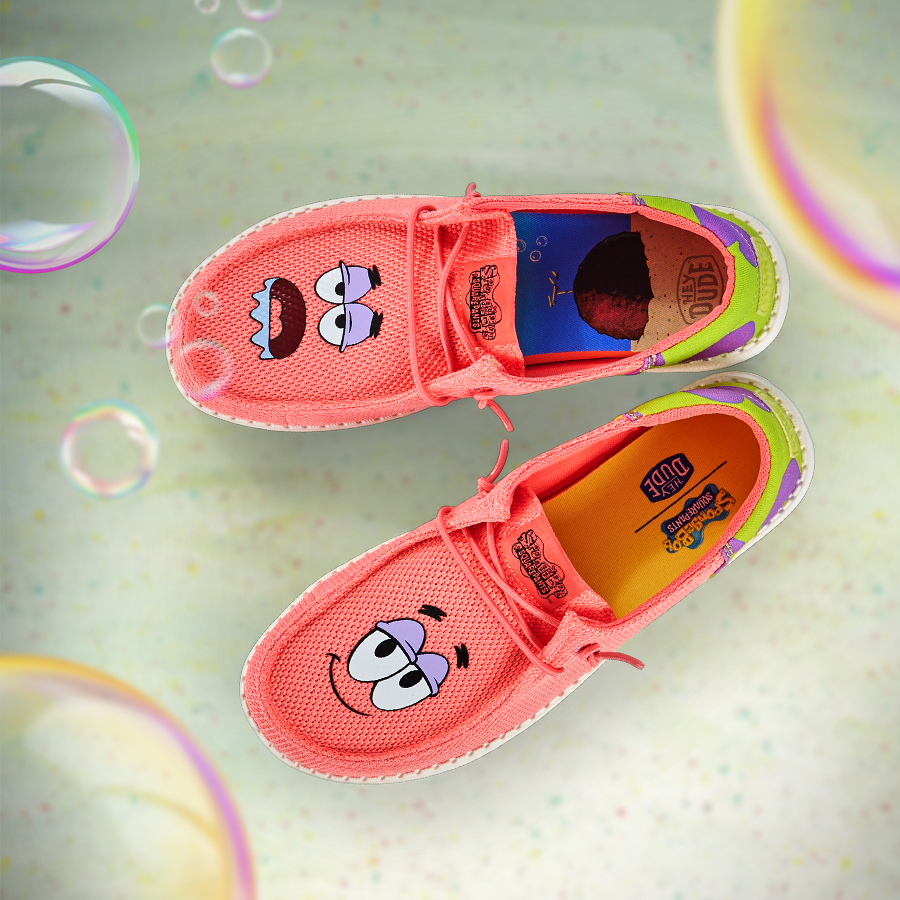 Patrick Star Slip-On Sneakers with Elastic Laces | Wendy Funk