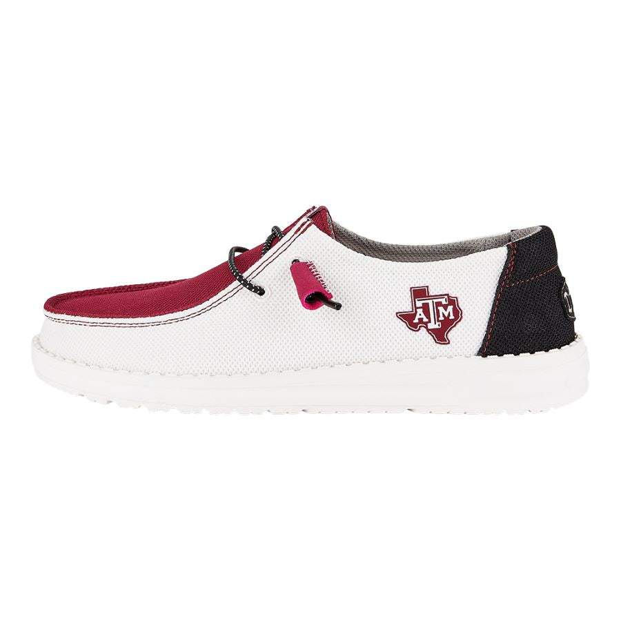 Women's HEYDUDE Wendy Slip-On Shoes for Texas A&M Aggies | Burgundy/Multi