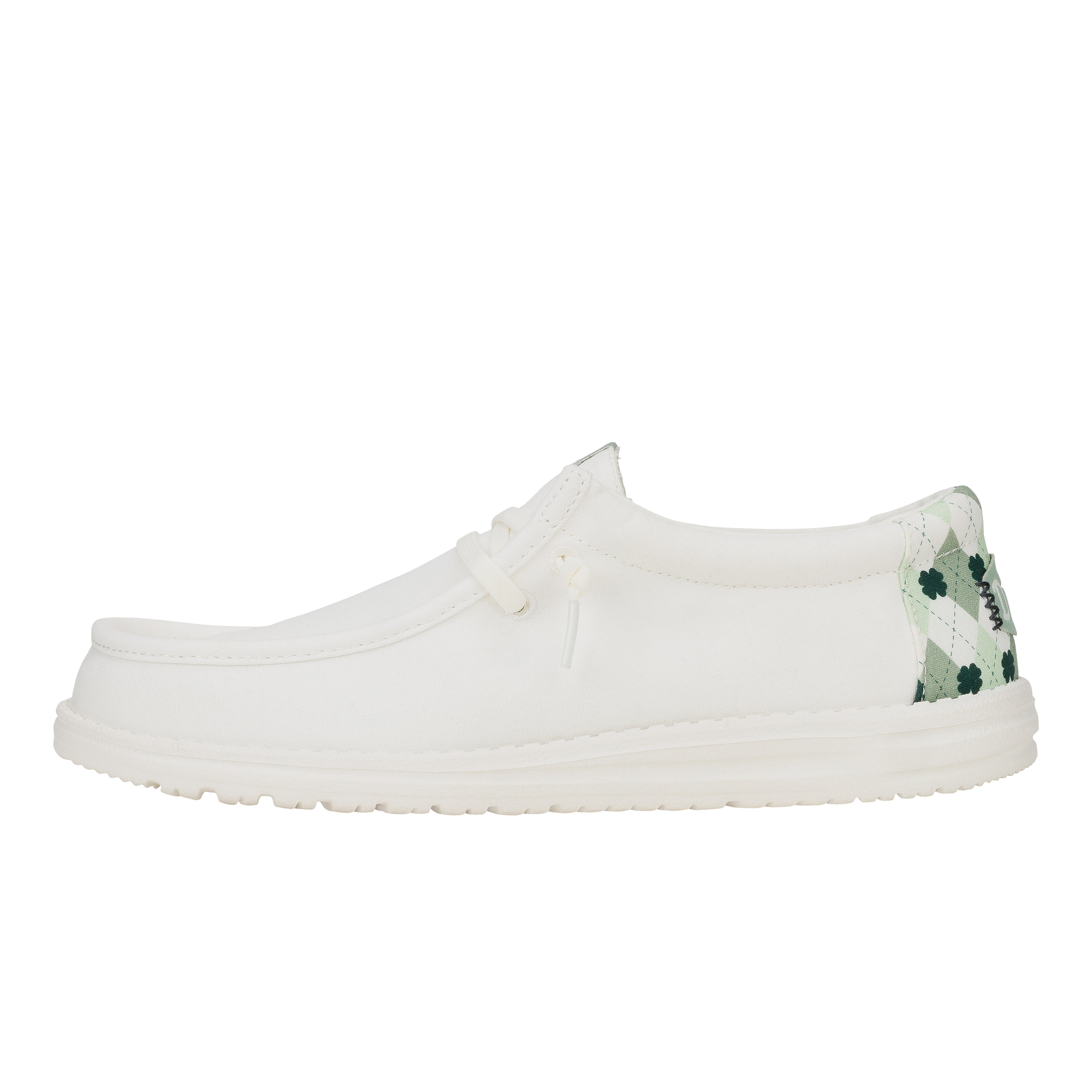 St. Patrick's Day Slip-On Shoes with Shamrock Print | Wally