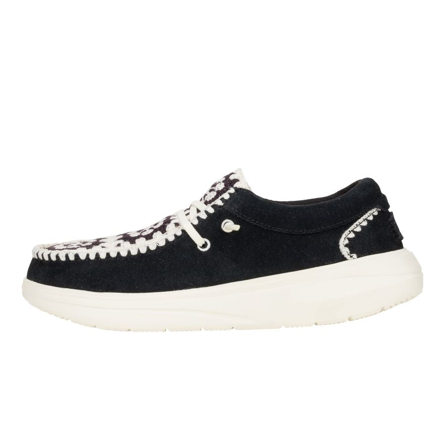 Comfortable Suede Crochet Slip-On Shoes with Cushioned Insole | Wendy Comf