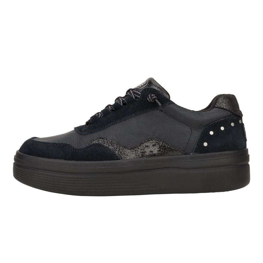 Luxe Leather Platform Sneakers with 1.7-Inch Heel | Hudson Lift