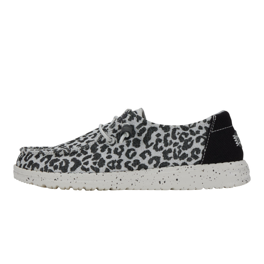 Leopard Print Slip-On Shoes for Women | Wendy Black/Grey Comfort