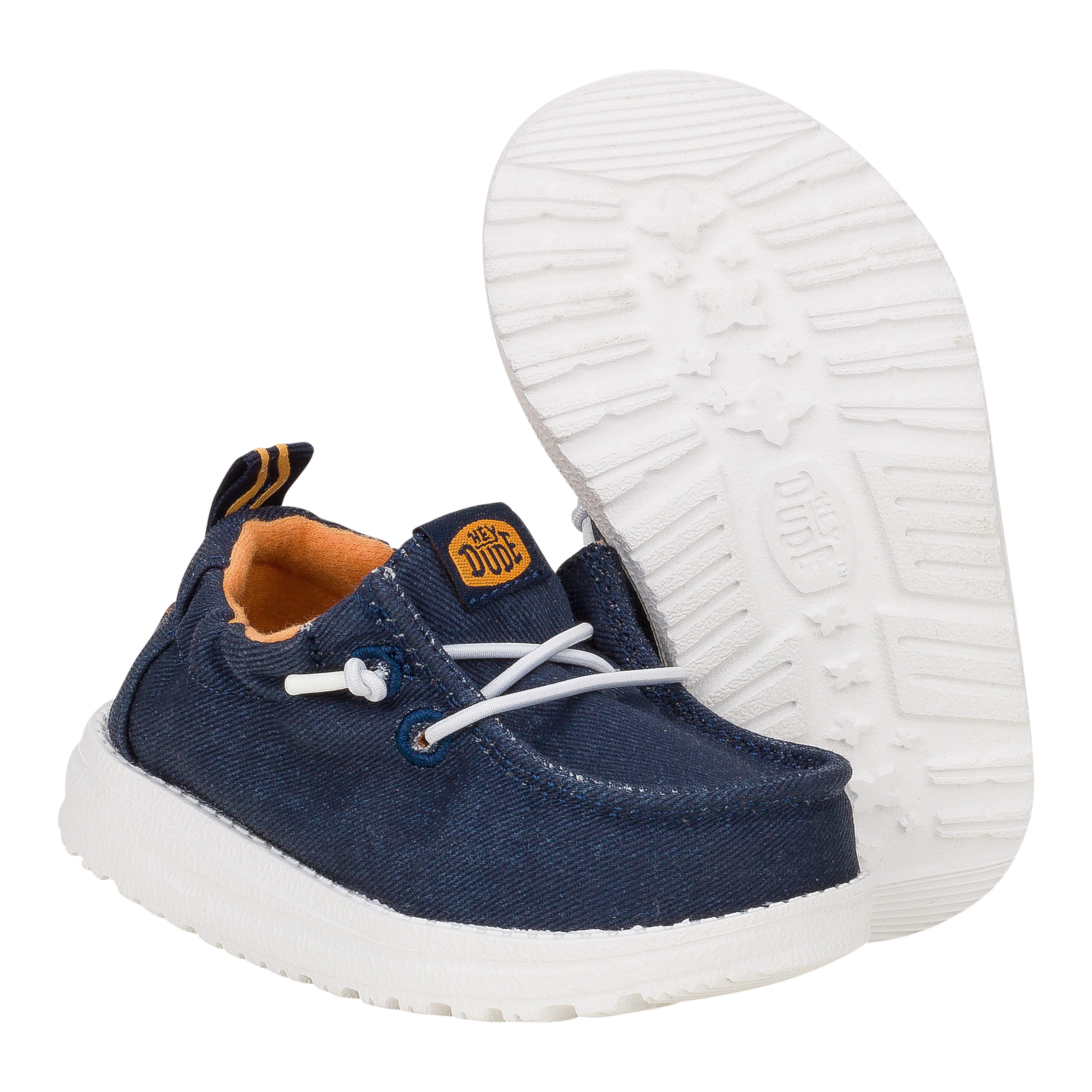 Baby Slip-On Shoes with Stretch Collar & Easy Grip | LilDude Classic Navy