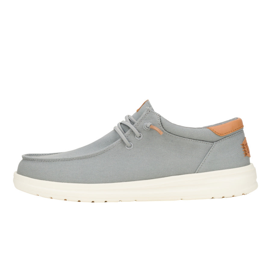 Men's Canvas Slip-On Shoes with Leather Details & Grip Sole | Paul