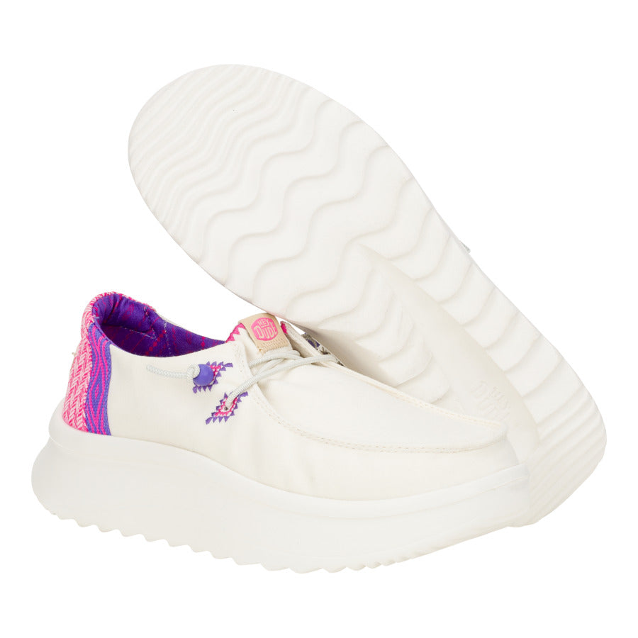 Slip-On Chambray Shoes with Woven Heel & Comfort Insole | Wendy Peak