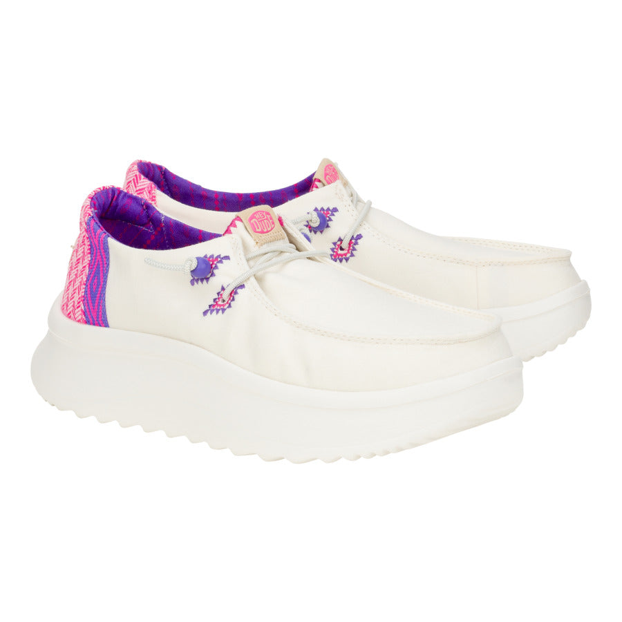 Slip-On Chambray Shoes with Woven Heel & Comfort Insole | Wendy Peak