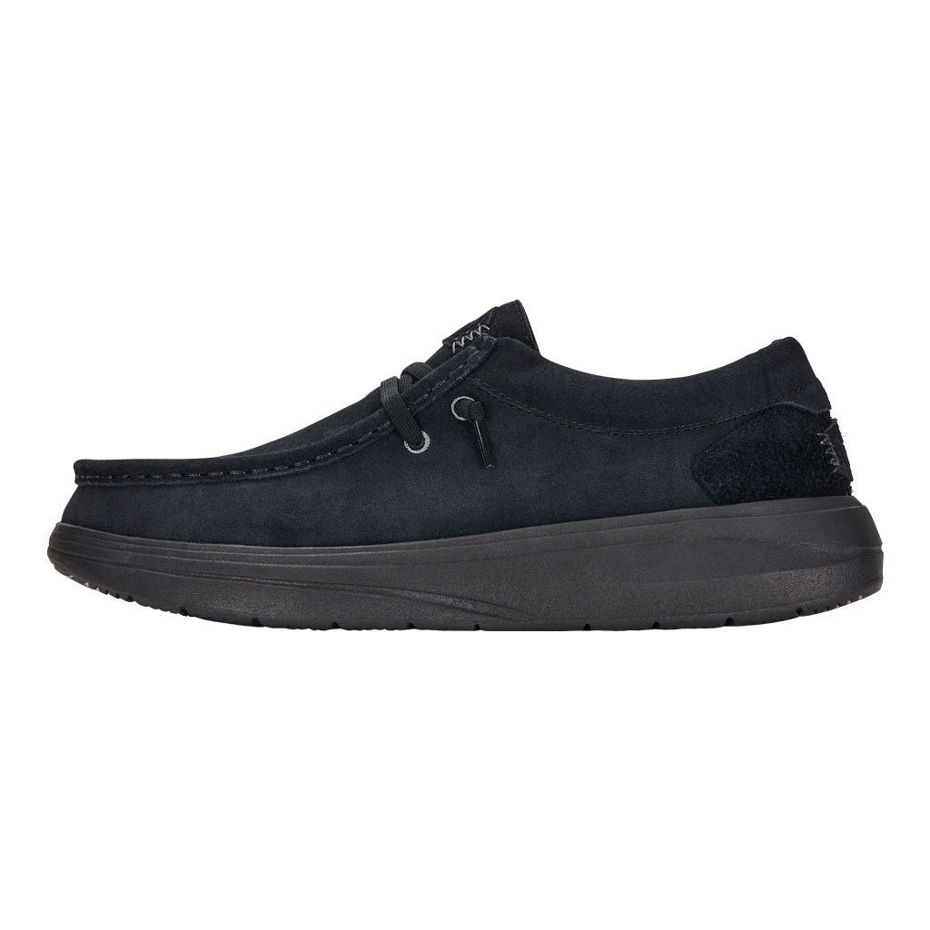 Comfortable Suede Slip-On Shoes for Travel | Wally Comf Black