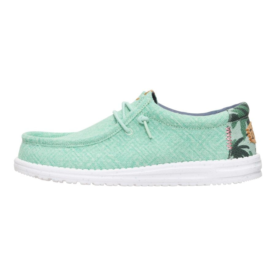 Woven Jute Sandals for Beach & Travel | Wally Palm Dawn Blue/Celadon Green