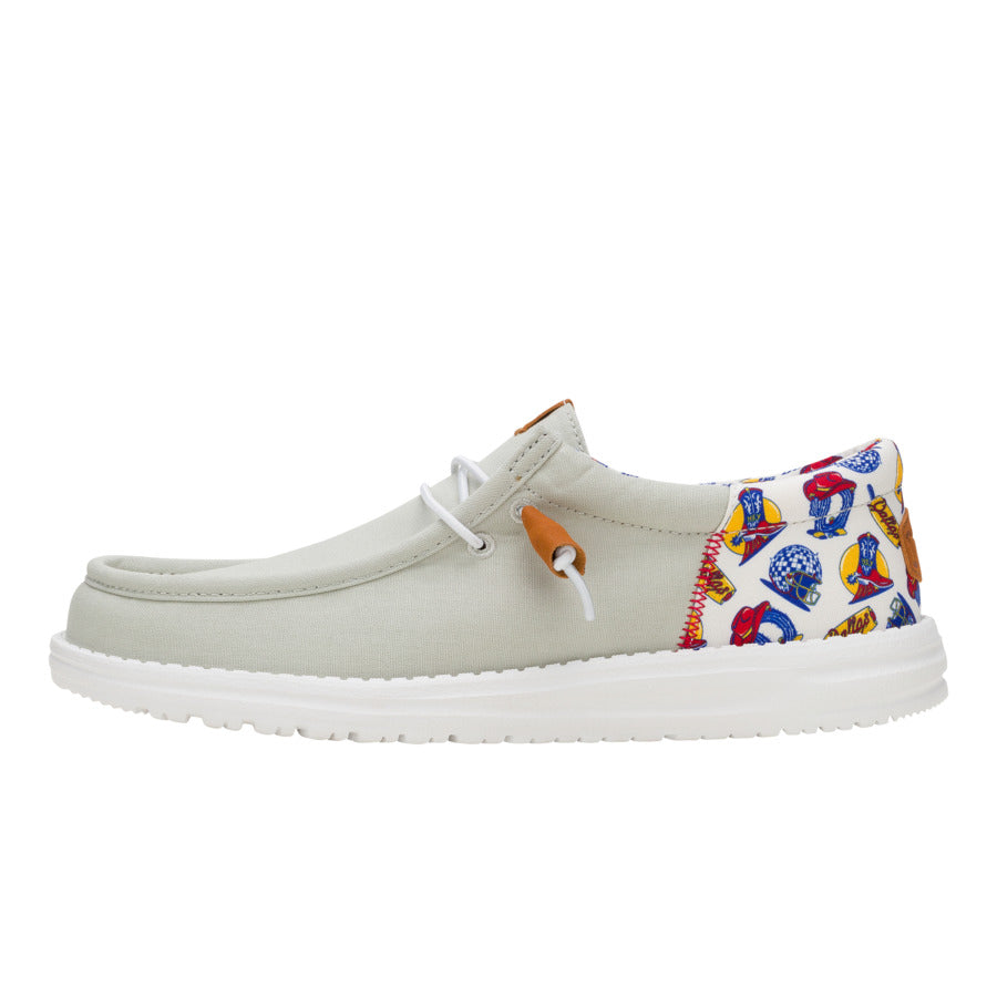 Lightweight Travel Shoes with Dallas Print | Wally Funk Grey