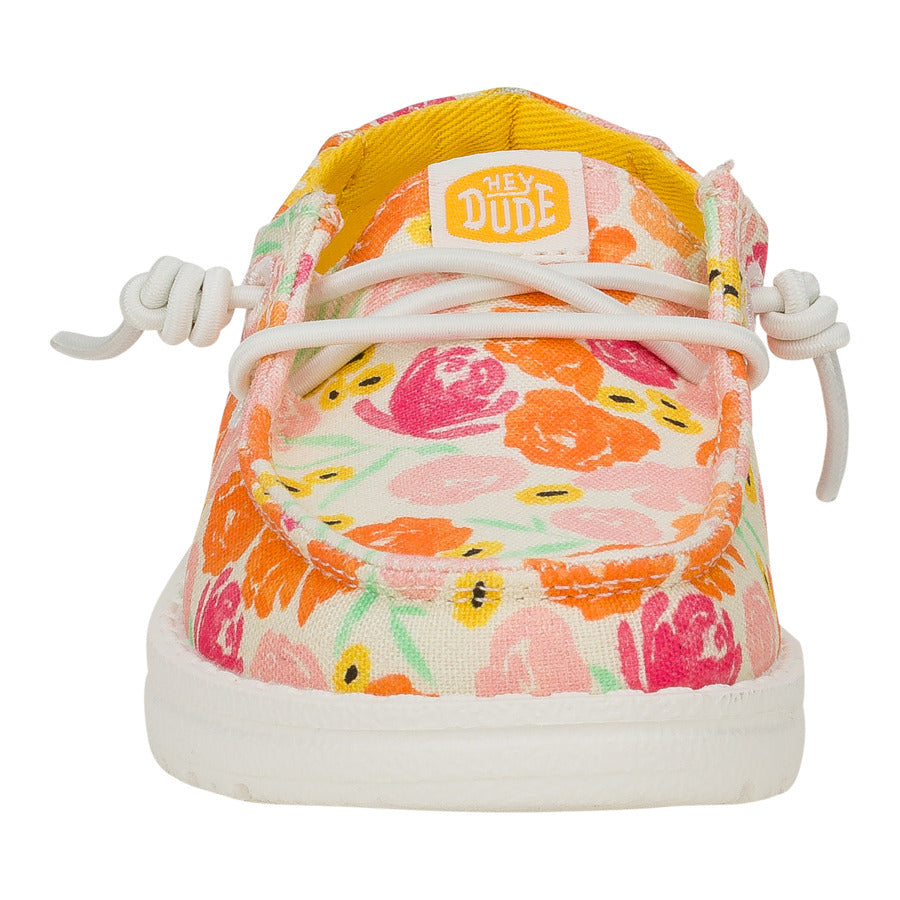 Toddler Slip-On Shoes with Watercolor Florals | Wendy Multi/Petal Pink