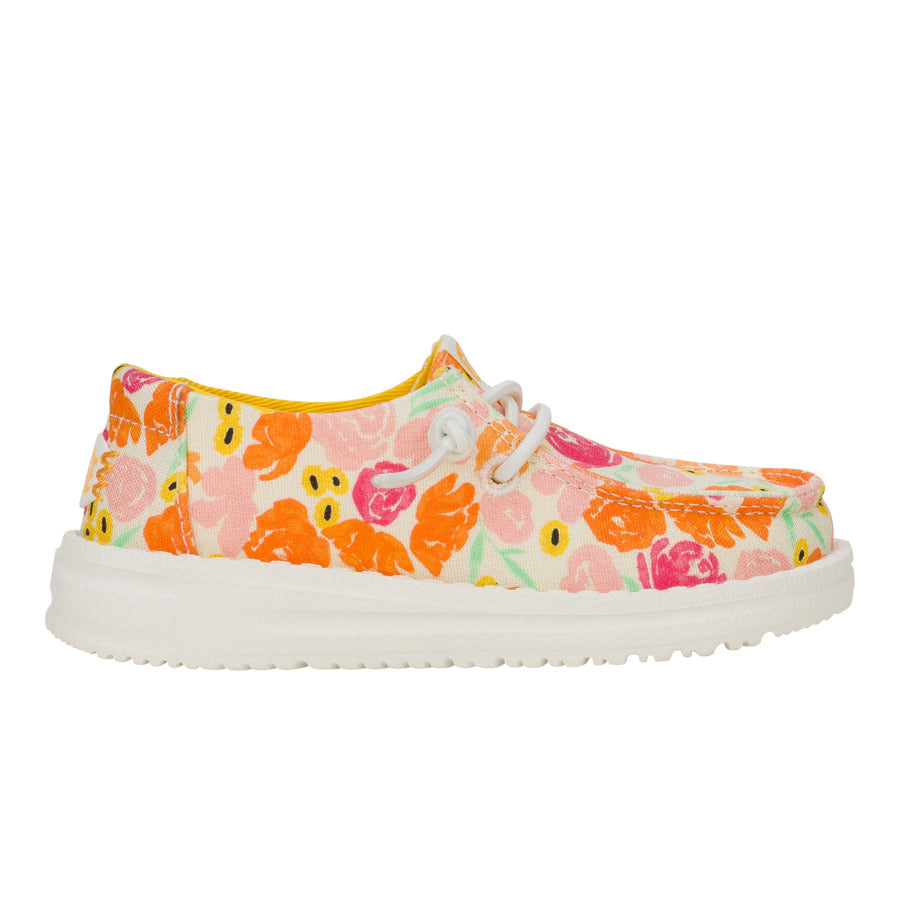 Toddler Slip-On Shoes with Watercolor Florals | Wendy Multi/Petal Pink