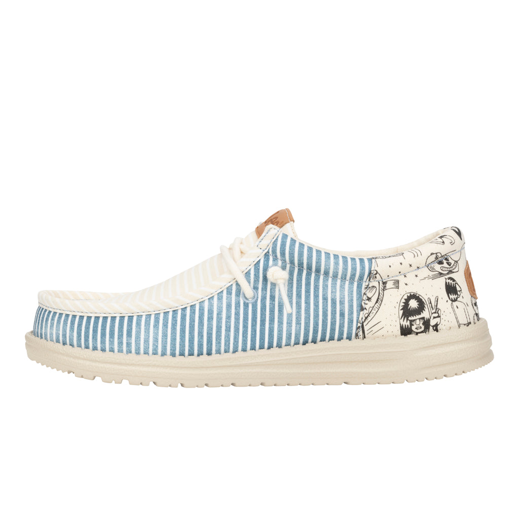Graffiti Print Canvas Shoes for Men | HEYDUDE Wally Funk Lee