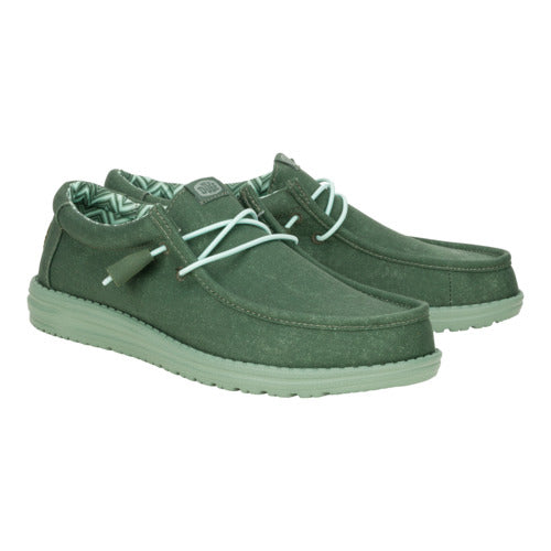 Comfortable Canvas Sneakers with Cushioned Collar & Easy-On Laces | Wally Stretch
