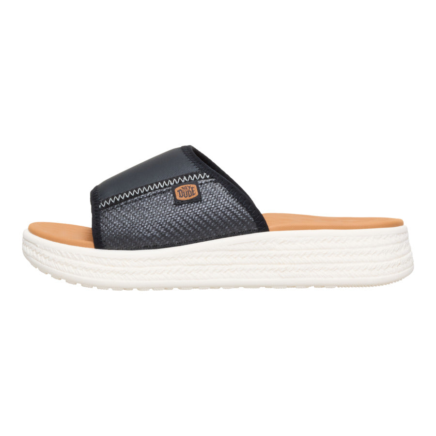 Comfortable Espadrille Slides for Summer | Tide Black/Egret